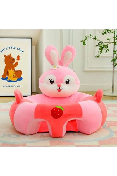 OEM Fotoliu Din Plus Cu Manere Pentru Bebe Iepuras Roz