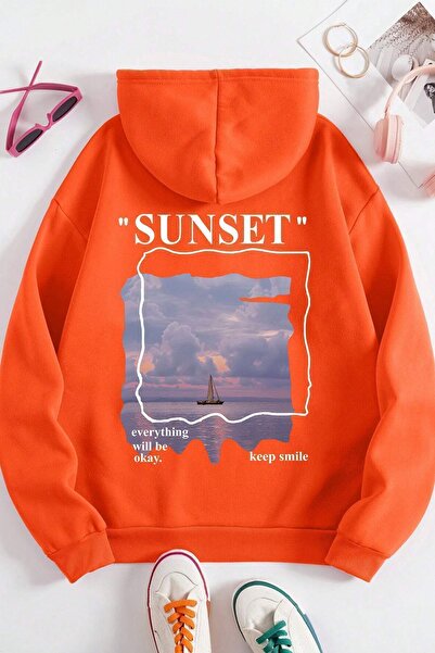 trendypassion Unisex Sunset Printed Sweatshirt