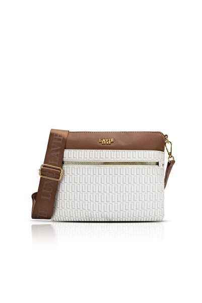 Lavie Luxe Women's Mono Quick25 topzip sling handbag (White)