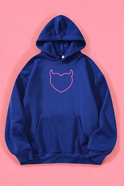 trendypassion Φούτερ Unisex Oversize με στάμπα καρδιάς