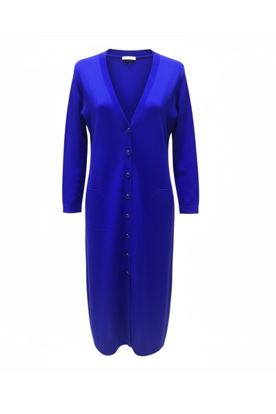 ECE GİYİM Women's Buttoned Front V-Neck Pocketed Seasonal Cardigan