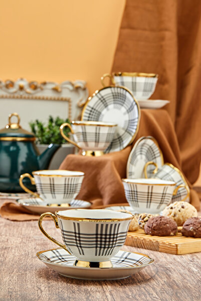 Cooker Stylishly Designed Set of 6 180 ml Porcelain Cups - Gift Option