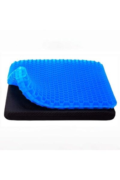 Vaxiuja Pernă de șezut cu gel moale, Vaxiuja, 44x44 cm, pătrată, albastră