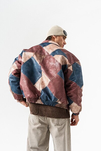 go gang own Шкіряна куртка-бомбер з візерунком Patch Pattern