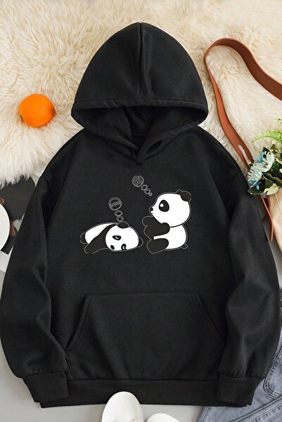 trendypassion Unisex φούτερ με στάμπα Panda Oversize