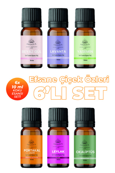 Aroviva Efsane Çiçek Özleri Esansiyel Koku Yağı Buhurdanlık Yağı Difüzör Esan...