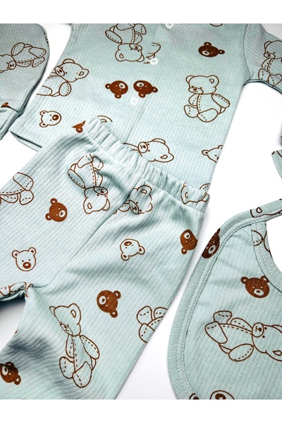 OMY 5-Piece Patterned Hospital Release Printed Newborn Set