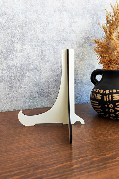 Zevahir Mobilya Dekorasyon 1 Pc Multi-Purpose Table and Frame White Mdf Stand