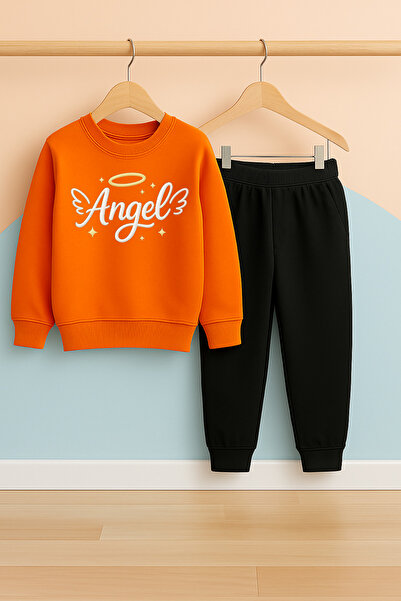 BookOrBook Παιδικό Σετ Αθλητικής Φόρμας | Άγγελος (Αγγελικός) | 3-12 ετών | 100% βαμβάκι 3 κλωστές Σ επένδυση fleece Χοντρό ύφασμα | Χειμώνας