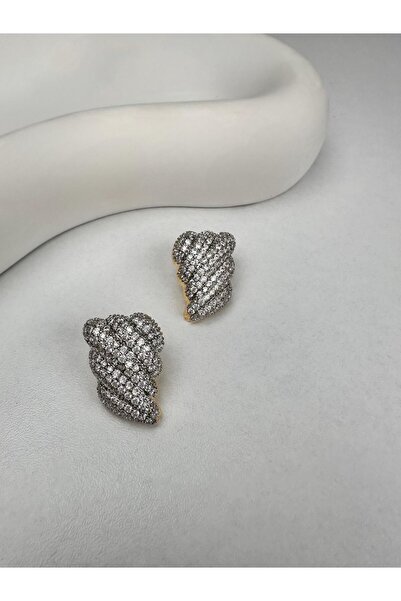 Kius Special Series Stone Asymmetric Silver Earrings