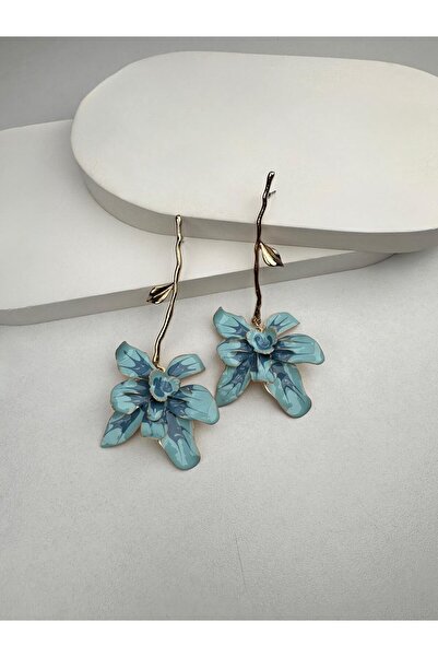 Kius Special Series Blue Design Flower Earrings