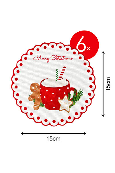 tarzınısec New Year's Coffee Napkin, Presentation Napkin, Cocktail Napkin, Coaster Set of 6