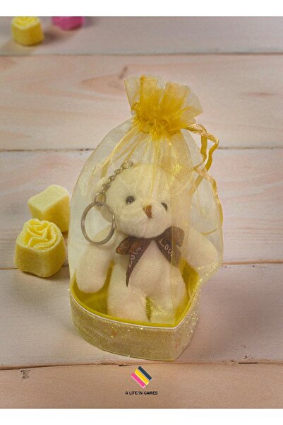 a life in games Teddy Bear Keychain in Pouch – Plush Teddy Bear |   Valentine's Day & Birthday Gift