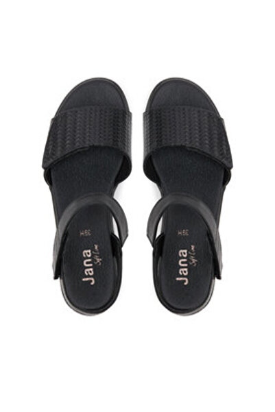 Jana Γυναικεία Σανδάλια μαύρα JANA-8-28265-42 001 ΜΑΥΡΑ