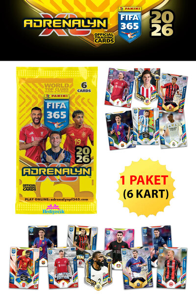 hediyecik بطاقات تداول فيفا 365 أدرينالين إكس إل 2026 للاعبي كرة القدم، حزمة ...