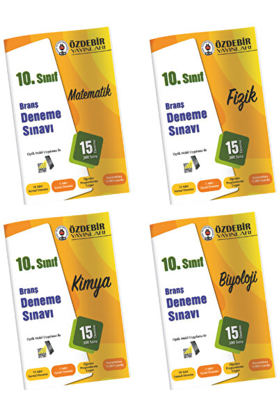 ÖZDEBİR YAYINEVİ 10.Sınıf Sayısal Branş Deneme Seti