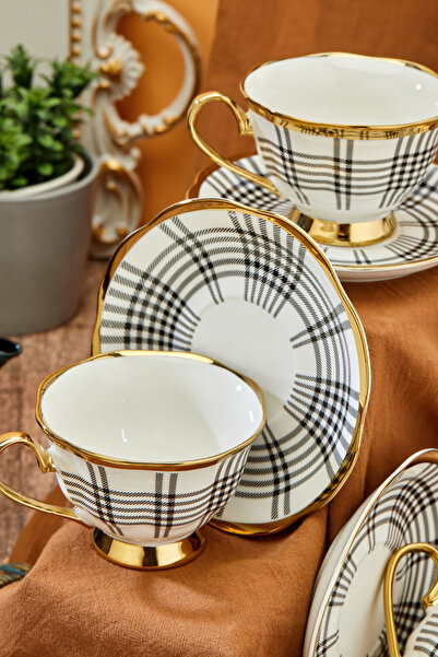 Cooker Stylishly Designed Set of 6 180 ml Porcelain Cups - Gift Option