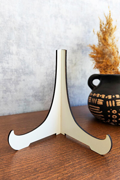 Zevahir Mobilya Dekorasyon 1 Pc Multi-Purpose Table and Frame White Mdf Stand