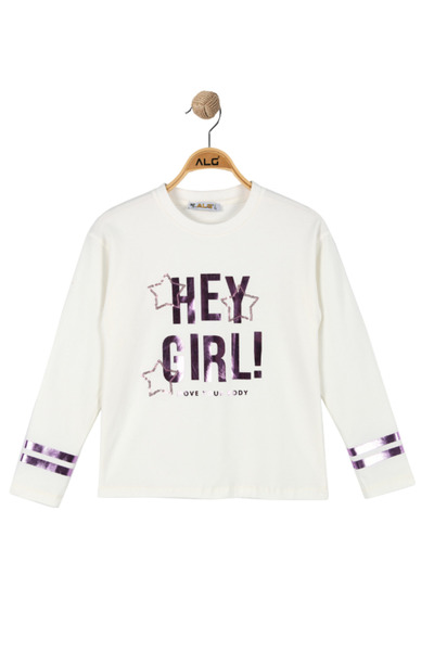 ALG Girls' Leaf Print Pul Sweatshirt