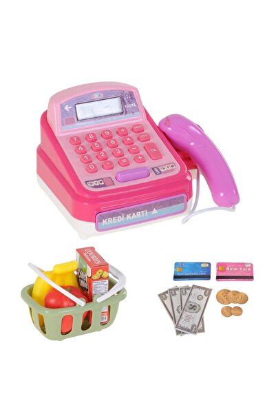 Seher Hesap Makineli Oyuncak Yazar Kasa Seti – Barkod Okuyuculu, Meyve Sepetli