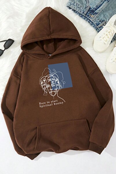 trendypassion Unisex Minimal line drawing Printed Sweatshirt