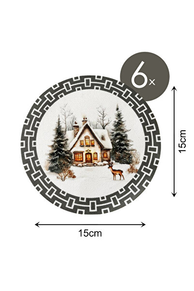 tarzınısec New Year's Day Coffee Napkin, Presentation Napkin, Cocktail Napkin, Coaster Set of 6