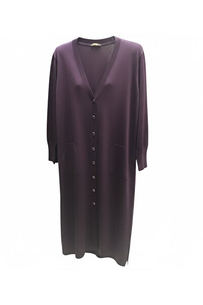 ECE GİYİM كارديجان نسائي موسمي بأزرار أمامية وياقة على شكل V مع جيوب