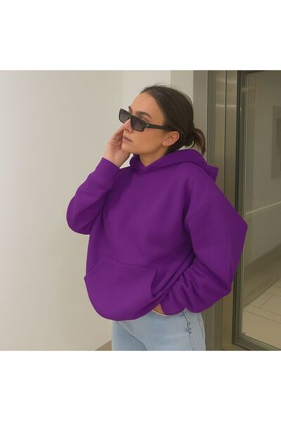 BENROMA سترة رياضية بقلنسوة مطبوعة للجنسين