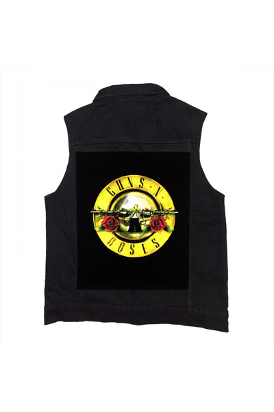 Romee Design سترة جينز سوداء من Guns N Roses