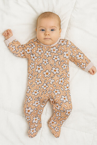 tinytrends Baby Girl Floral Patterned 3-Piece Romper Set