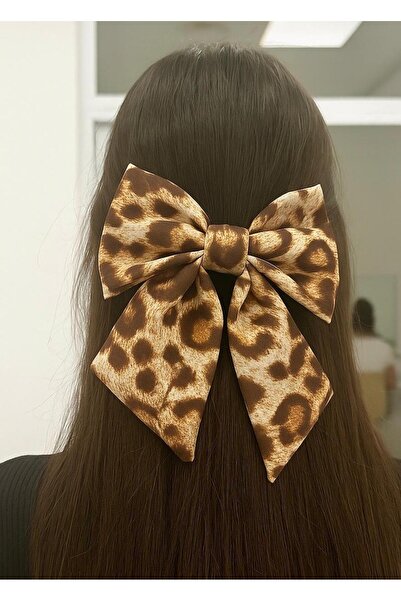 AresTokaAksesuar LEOPAR DESENLİ OTOMATİK KLİPSLİ FİYONK TOKA