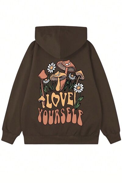 trendypassion Unisex Oversize Love Yourself Printed Sweatshirt