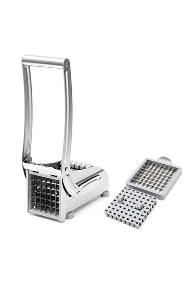 OEM Potato Slicer, Stainless Steel, 2 Interchangeable Blades, Easy to Use, Silver