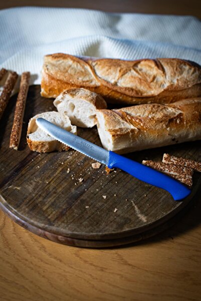 Solingen Mavi Sebze Bıçağı – Tırtıklı, 22 cm, Paslanmaz Alman Çeliği, Ergonom...