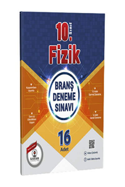 ÖZDEBİR YAYINEVİ 10.Sınıf Fizik Branş Deneme Sınavı Güncel Yeni Baskı