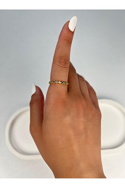 Kius خاتم دائري كامل من الأحجار الكريمة الملونة من السلسلة الخاصة