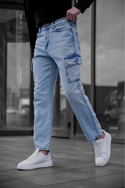 Oksit Prf 011 Παντελόνι Cargo τζιν με φαρδιά εφαρμογή και αντικατάσταση υλικού