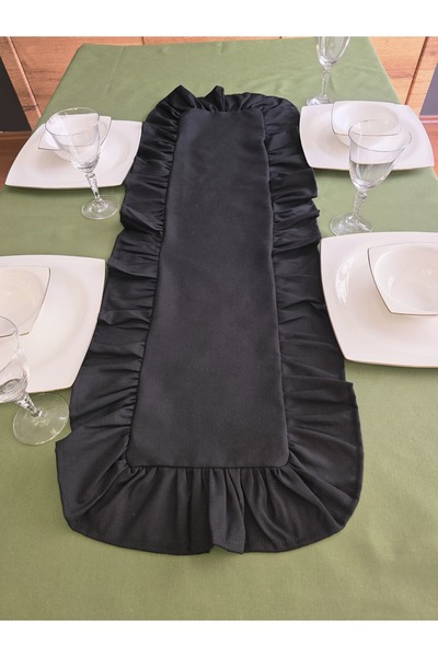 Angels' Collection Ruffled Around the Edge Runner - Has a Liquid Repellent Property