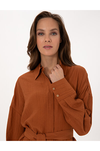 Pierre Cardin Tarçın Oversize Uzun Kollu Gömlek 50309964-VR191