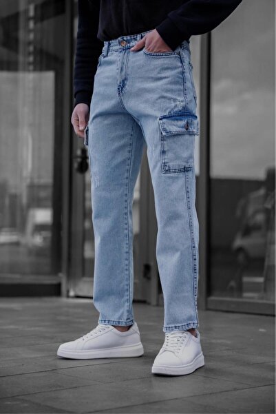 Oksit Prf 011 Παντελόνι Cargo τζιν με φαρδιά εφαρμογή και αντικατάσταση υλικού