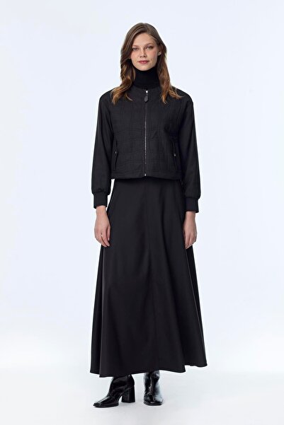 Zühre Patterned Pocket Detailed Black Double Suit Tk-1630