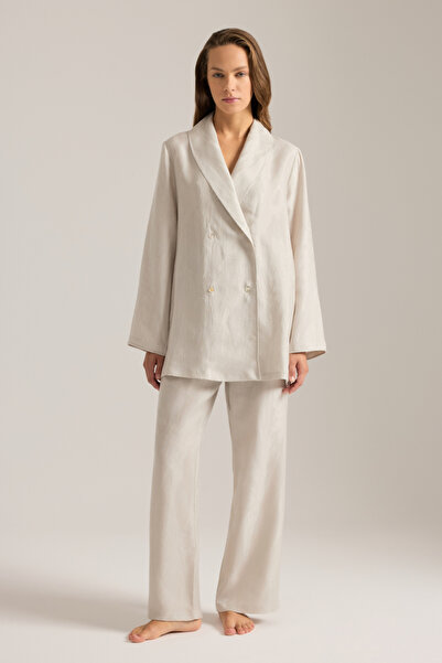 Aker Stone Textured Elastic Waist Pajama Bottoms