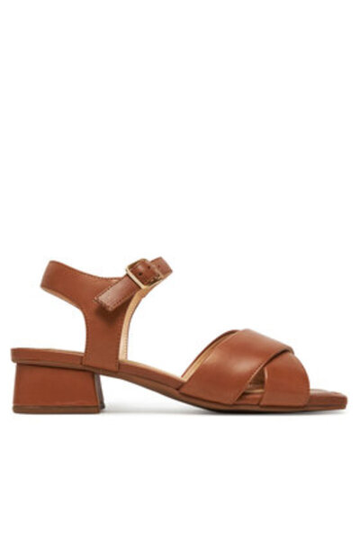 CLARKS Γυναικεία Σανδάλια καφέ CLARKS-26181346 ΑΝΘΡΑΚΙ ΔΕΡΜΑΤΙΝΟ