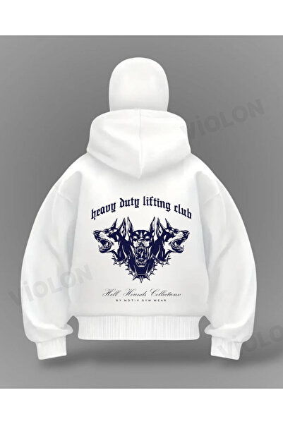 Bravebell سترة كبيرة الحجم بتصميم وجه كلبين من تي دو دوجز ستريت