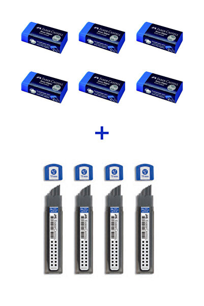 Faber Castell 4-Pack Super Fine Min, 2B, 0.7, 6-Pack Soft Exam Eraser, 10-Pack Spelling Set
