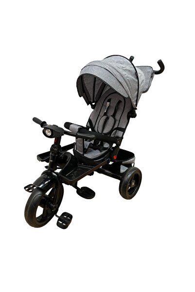 L-Sun Tricicletă cu scaun reversibil, muzică și lumini SL02 Gri