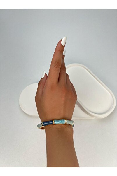 Kius Special Series Block Pattern Enamel Colorful Handcuff Bracelet