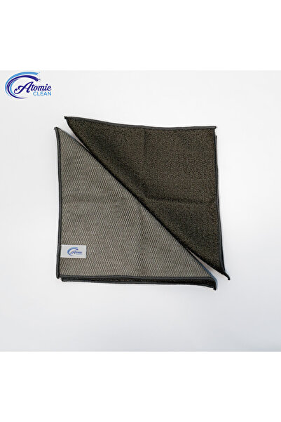 Atomic Clean Lavetă microfibră pentru curațare profesională MD-010, Gri 2bucă...