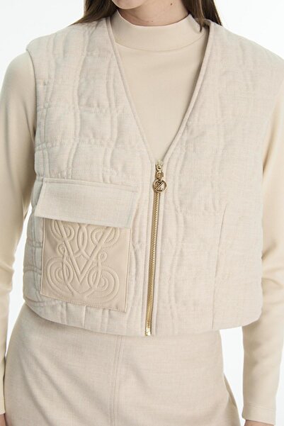 Zühre طقم فانيليا ثلاثي بتفاصيل جيب منقوشة TK-1650