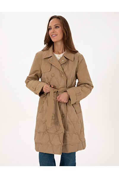 Pierre Cardin Beige Regular Fit Coat 50308977-Vr011